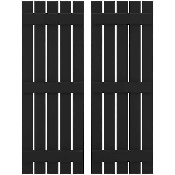 Ekena Millwork Americraft 5-Board, 3 Batten Exterior Real Wood Spaced Board-n-Batten Shutters, ARW401SB519X70BLH, PR ARW401SB519X70BLH - main